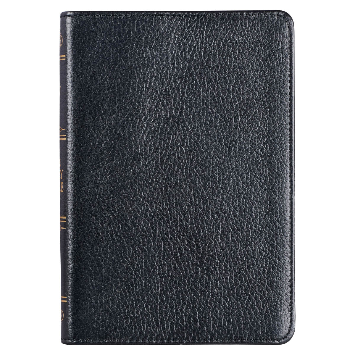 Black Full Grain Leather Compact King James Version Bible