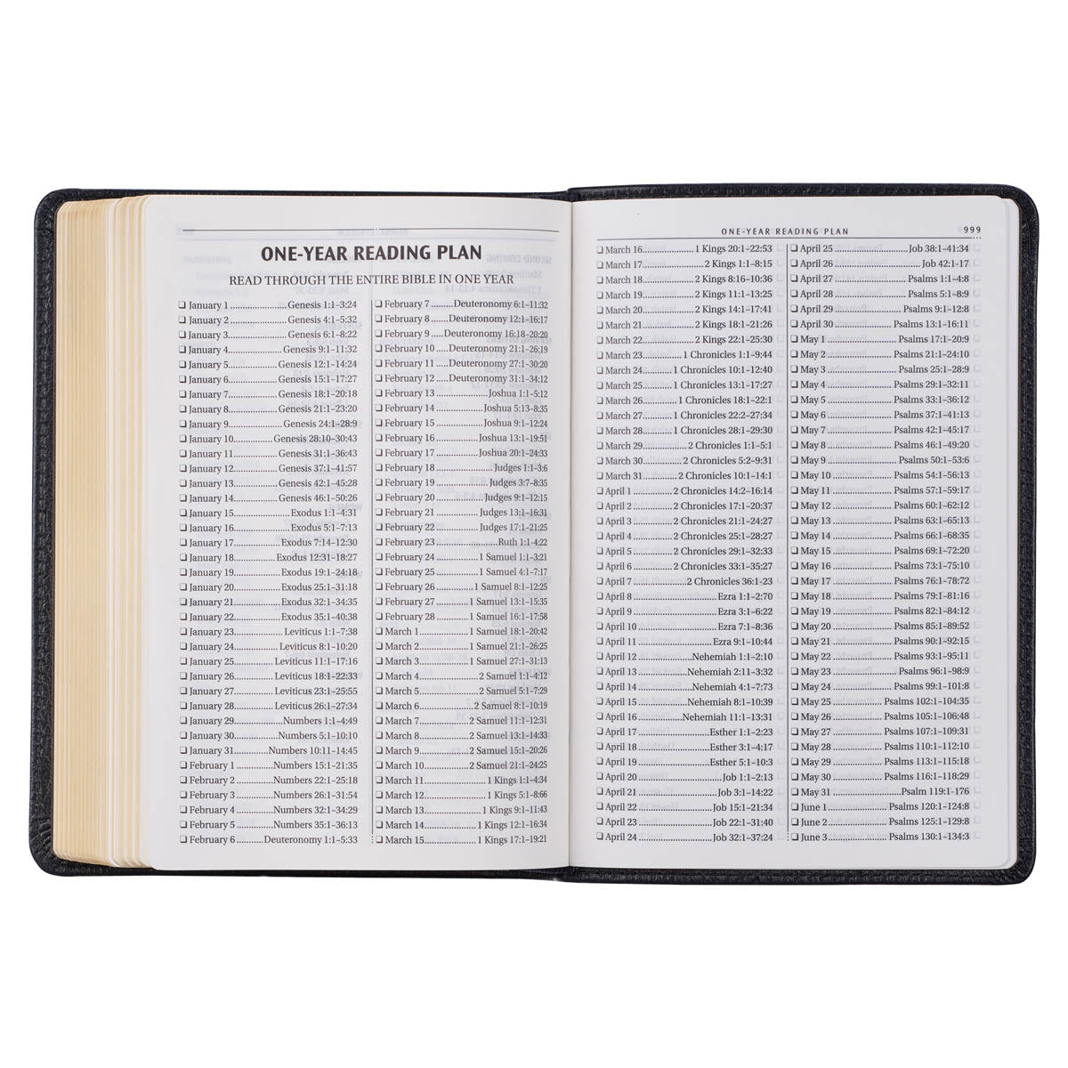 Black Full Grain Leather Compact King James Version Bible