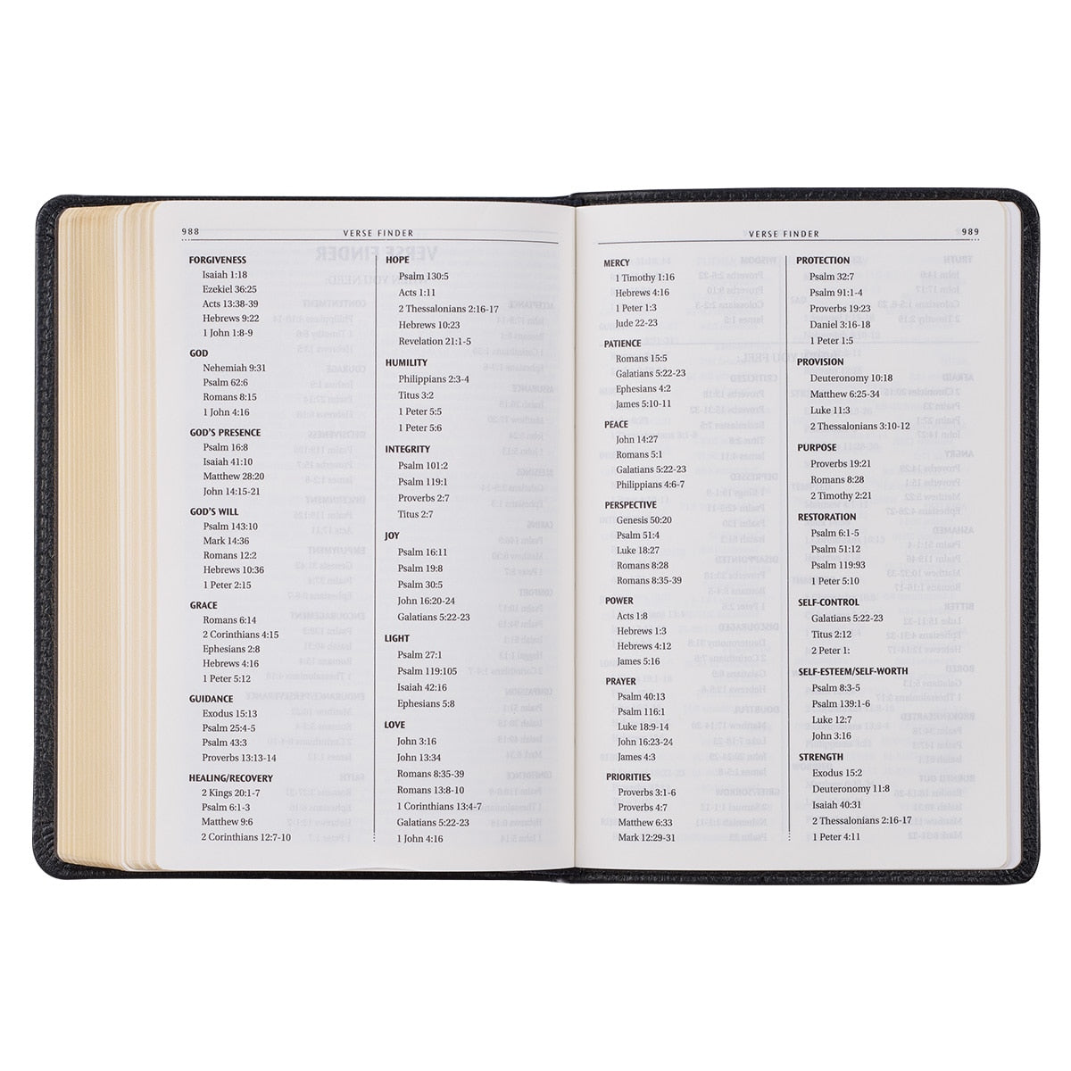 Black Full Grain Leather Compact King James Version Bible