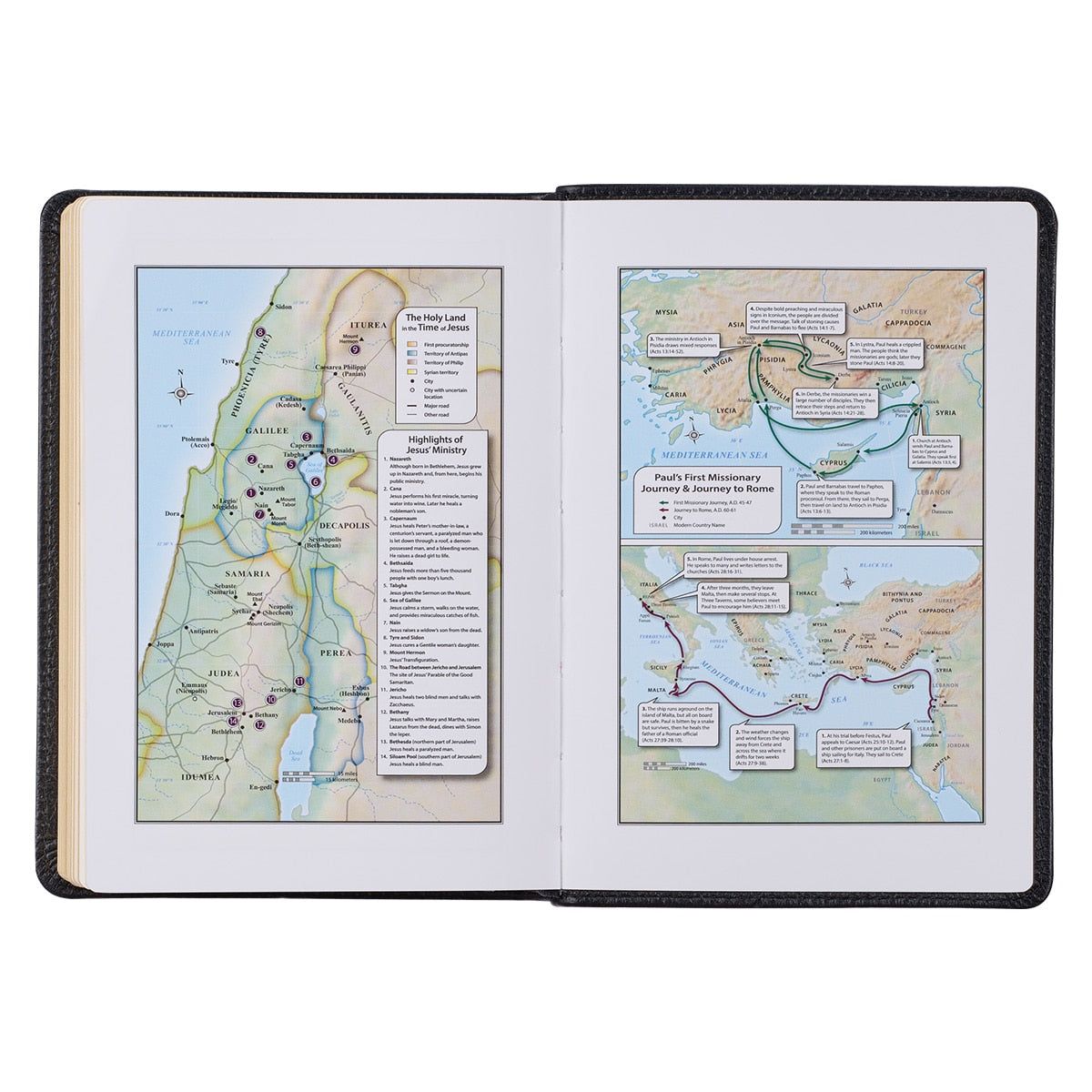 Black Full Grain Leather Compact King James Version Bible