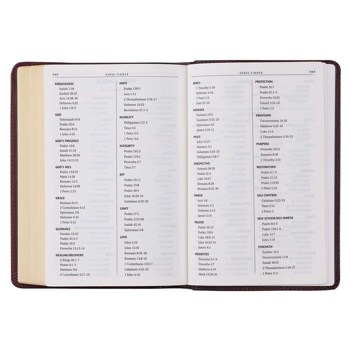 Merlot & Burgundy Two-tone Full Grain Leather Compact King James Version Bible