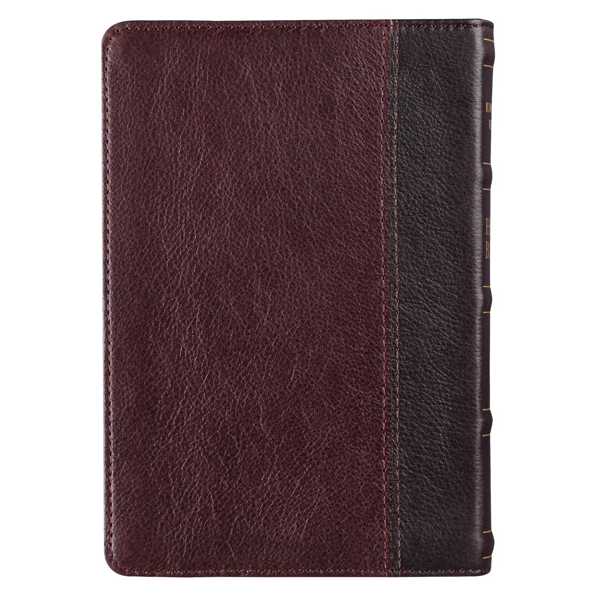Merlot & Burgundy Two-tone Full Grain Leather Compact King James Version Bible