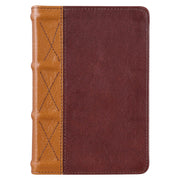 Saddle Tan and Butterscotch Large Print Compact KJV Bible