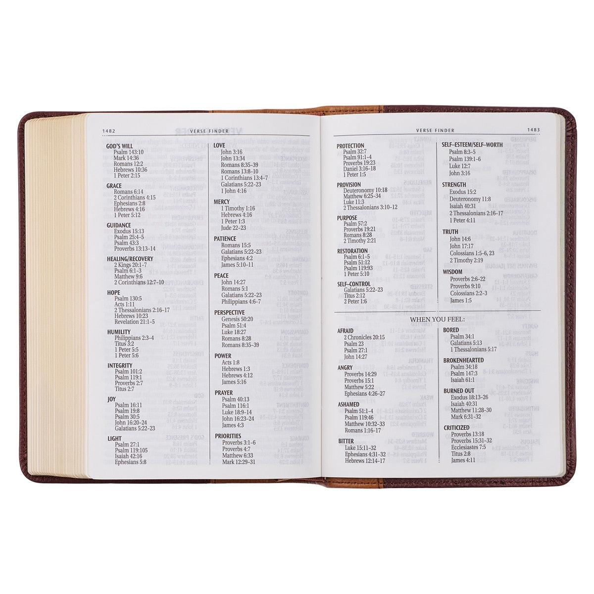 Saddle Tan and Butterscotch Large Print Compact KJV Bible