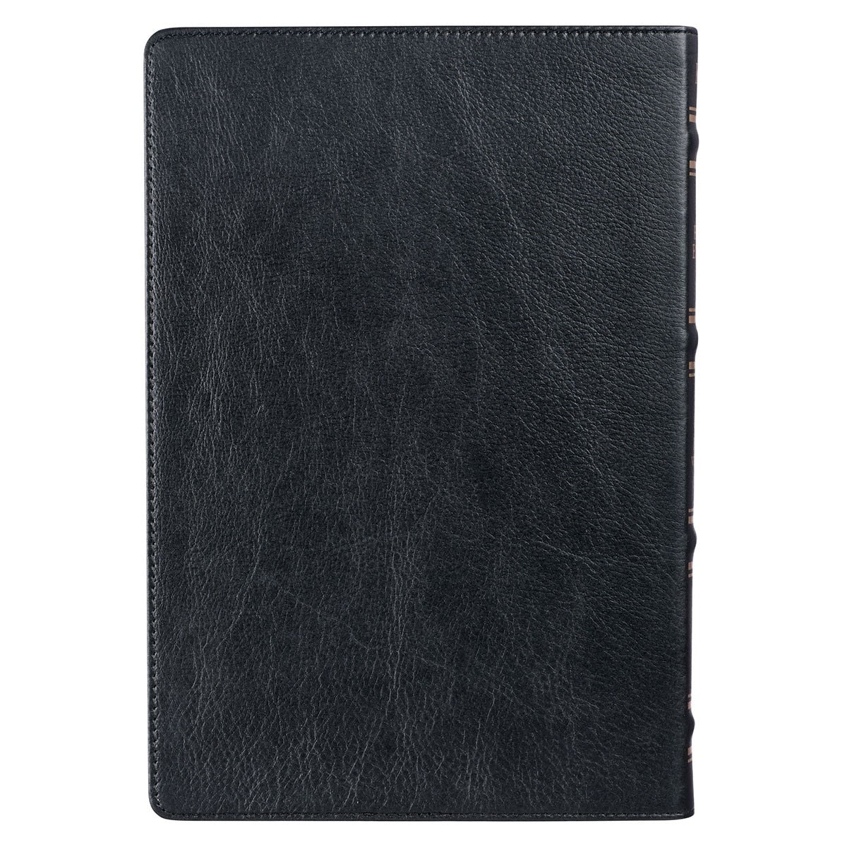 Black Full Grain Leather Large Print Thinline King James Version Bible with Thumb Index