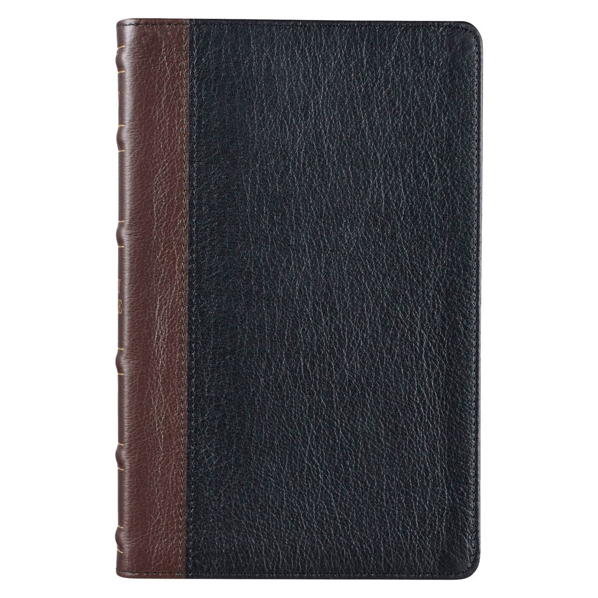 Two-tone Brown and Black Full Grain Leather King James Version Deluxe Gift Bible