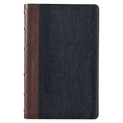 Two-tone Brown and Black Full Grain Leather King James Version Deluxe Gift Bible