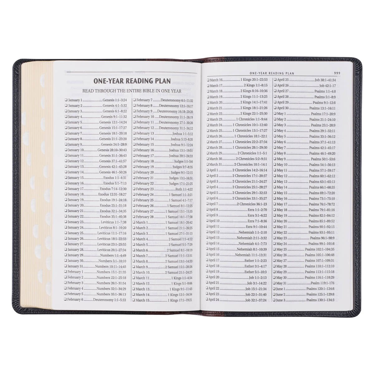 Two-tone Brown and Black Full Grain Leather King James Version Deluxe Gift Bible