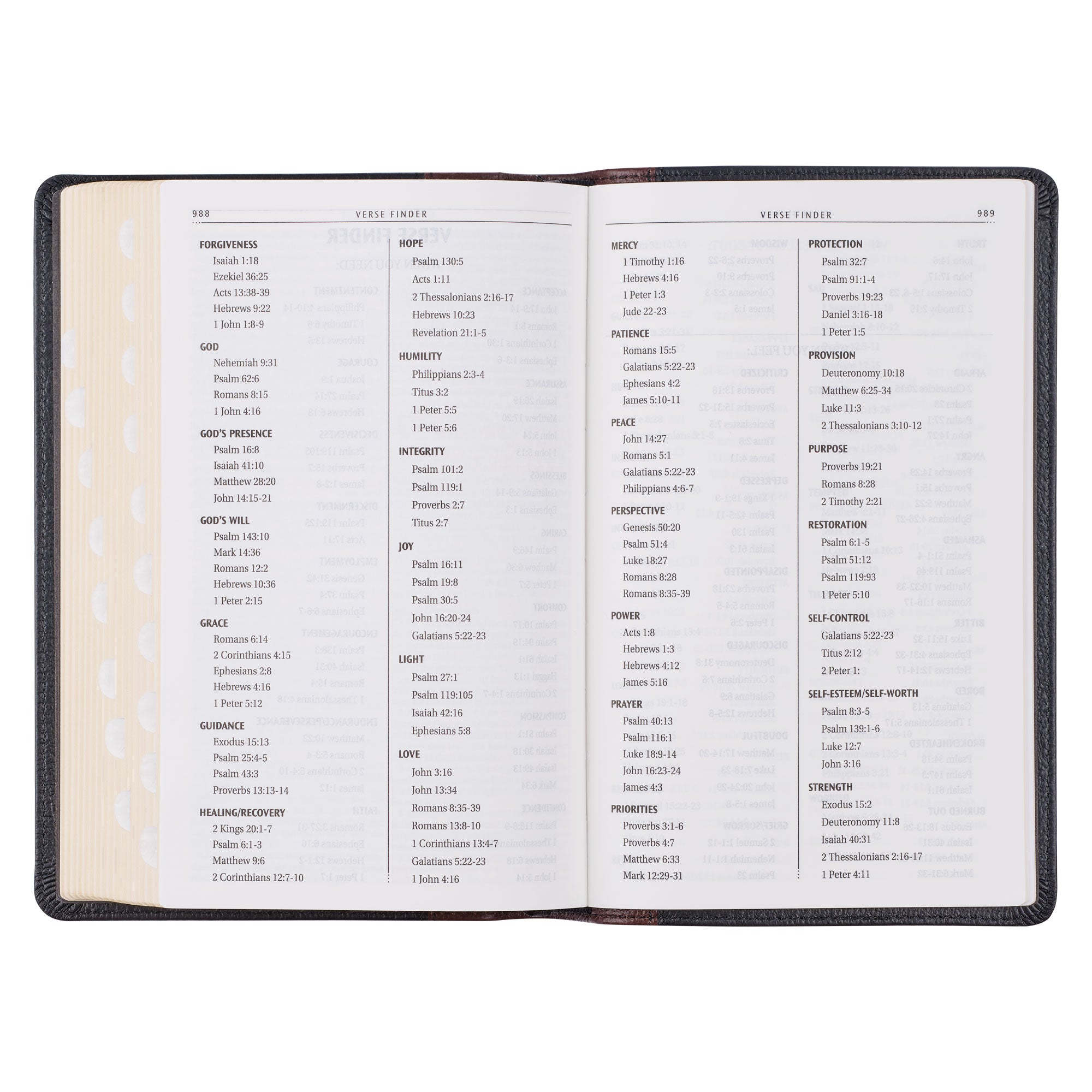 Two-tone Brown and Black Full Grain Leather King James Version Deluxe Gift Bible