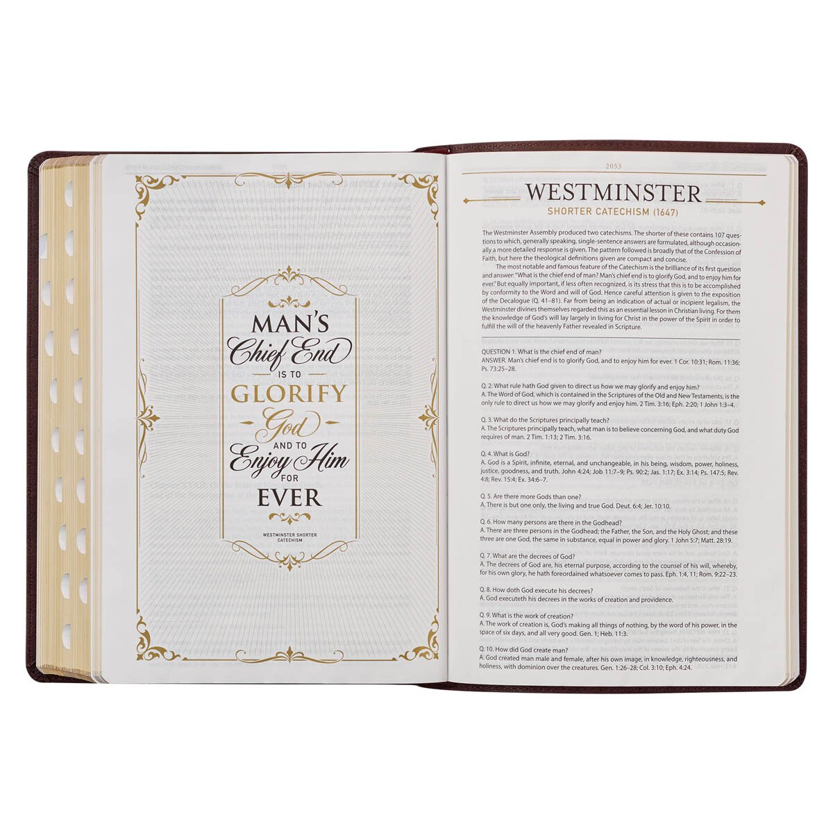 Burgundy Faux Leather Large Print King James Study Bible with Thumb Index