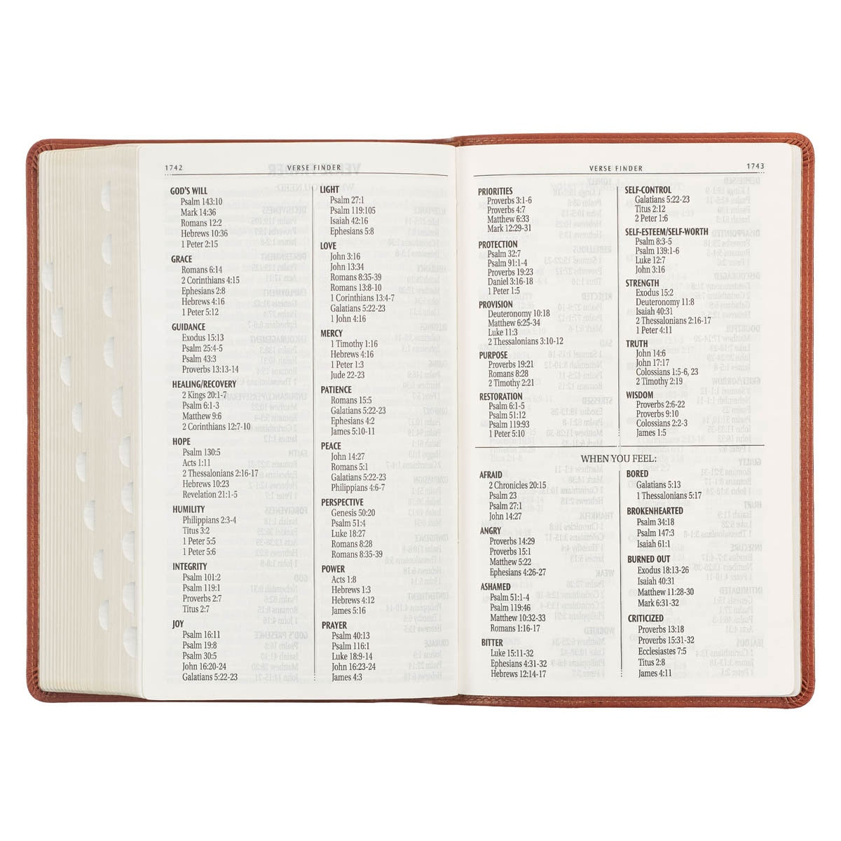 Honey Brown Faux Leather Giant Print Standard-size King James Version Bible with Thumb Index