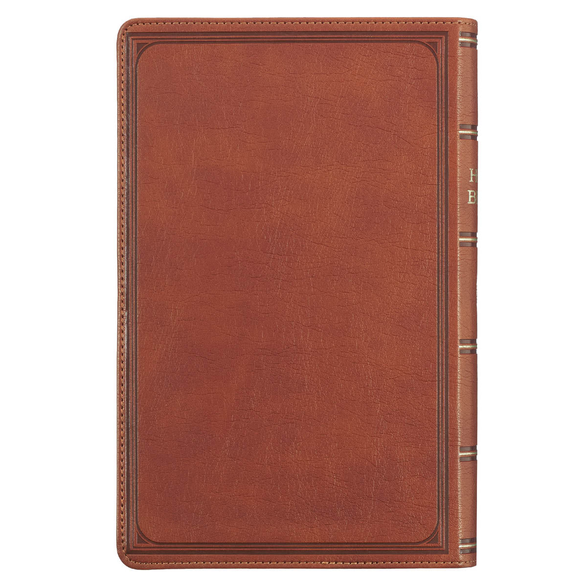 Honey Brown Faux Leather Giant Print Standard-size King James Version Bible with Thumb Index