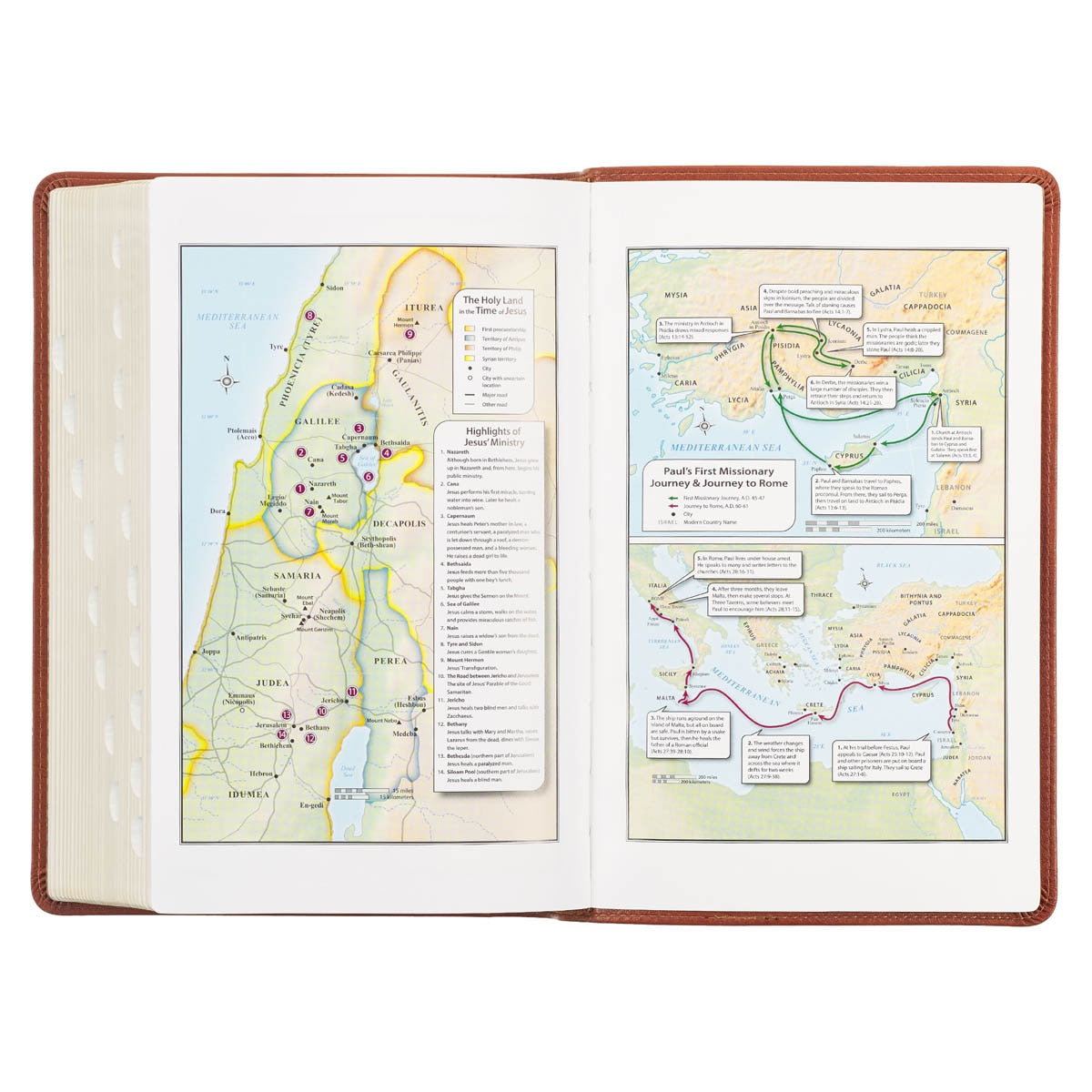 Honey Brown Faux Leather Giant Print Standard-size King James Version Bible with Thumb Index