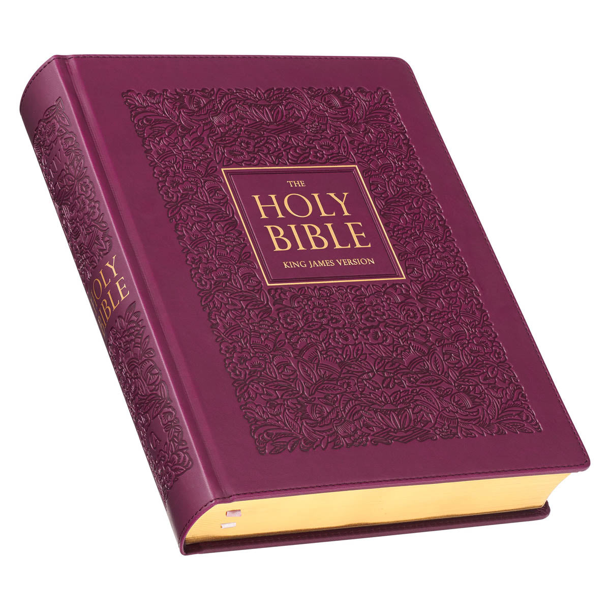 Red Plum Faux Leather Hardcover Large Print King James Version Note-taking Bible