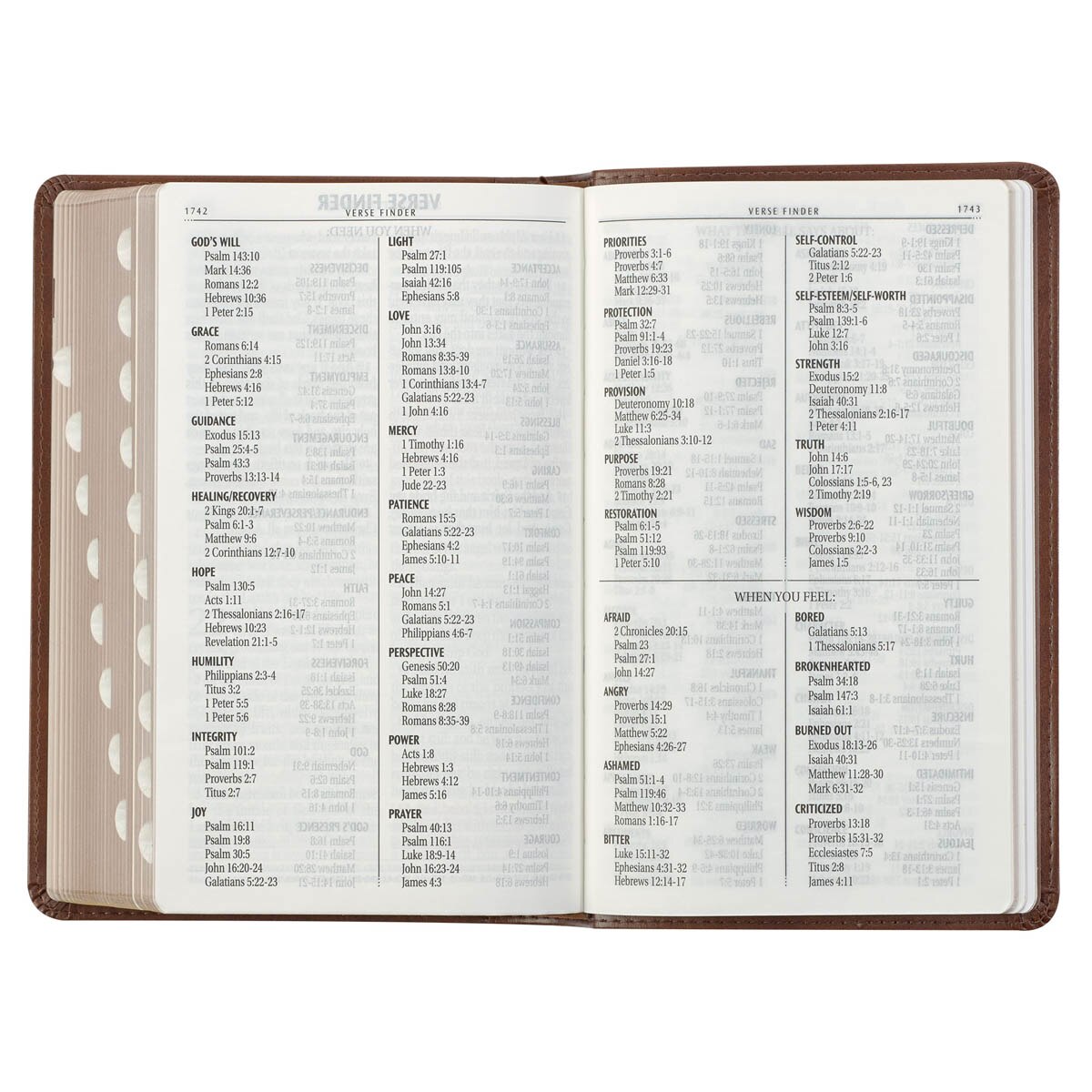 Saddle Tan and Butterscotch Faux Leather Giant Print Standard-size King James Version Bible with Thumb Indexing
