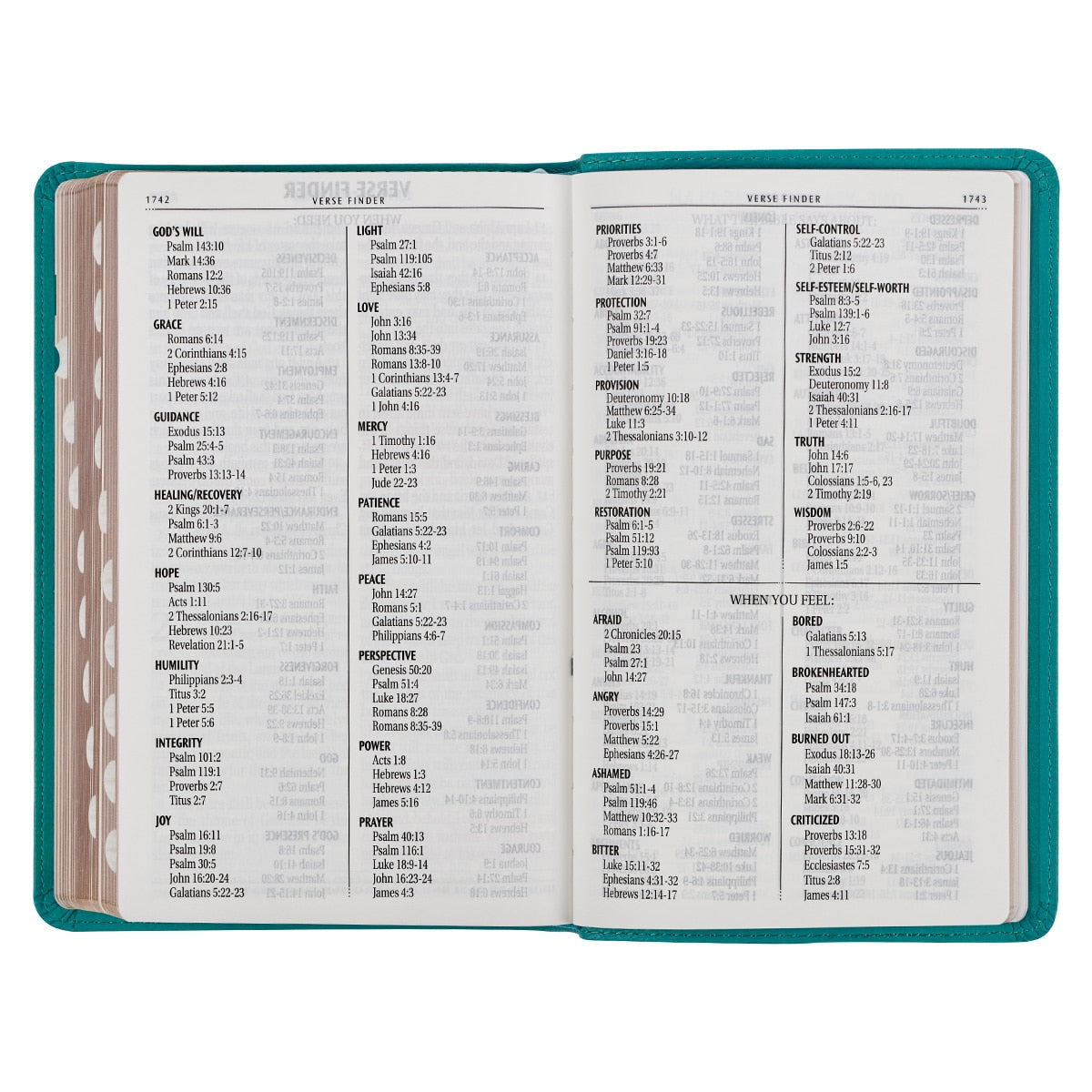 Teal Faux Leather Giant Print Standard-size King James Version Bible with Thumb Index