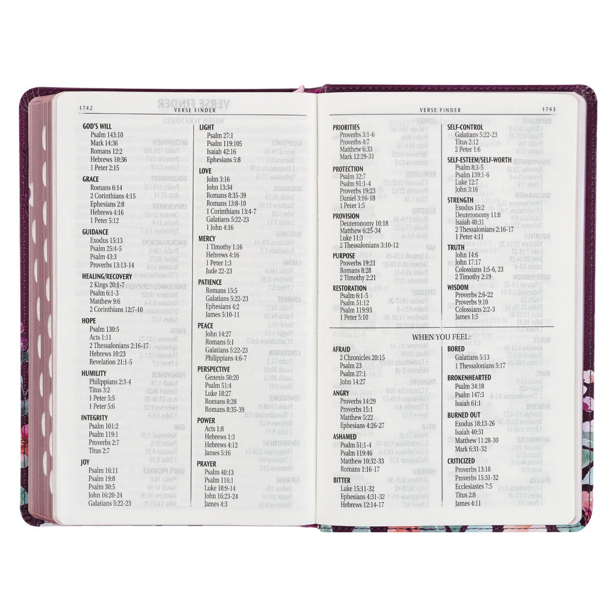 Purple Floral Faux Leather Giant Print KJV Bible