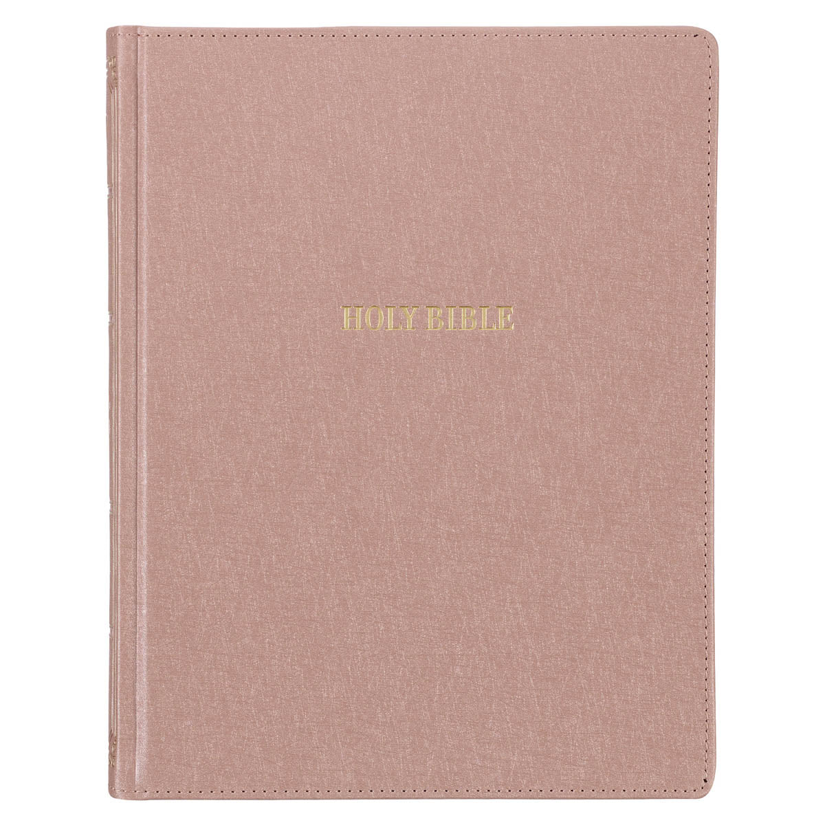 Rose Gold Faux Leather Hardcover Large Print KJV Note-taking Bible