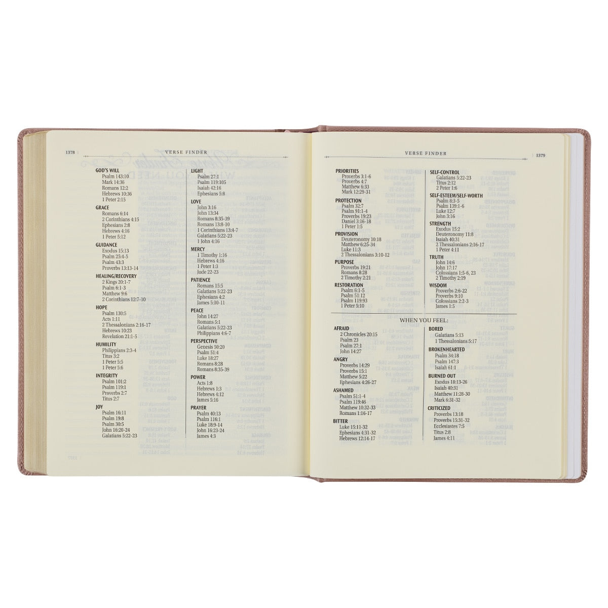 Rose Gold Faux Leather Hardcover Large Print KJV Note-taking Bible