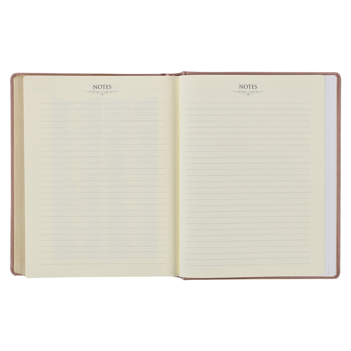 Rose Gold Faux Leather Hardcover Large Print KJV Note-taking Bible
