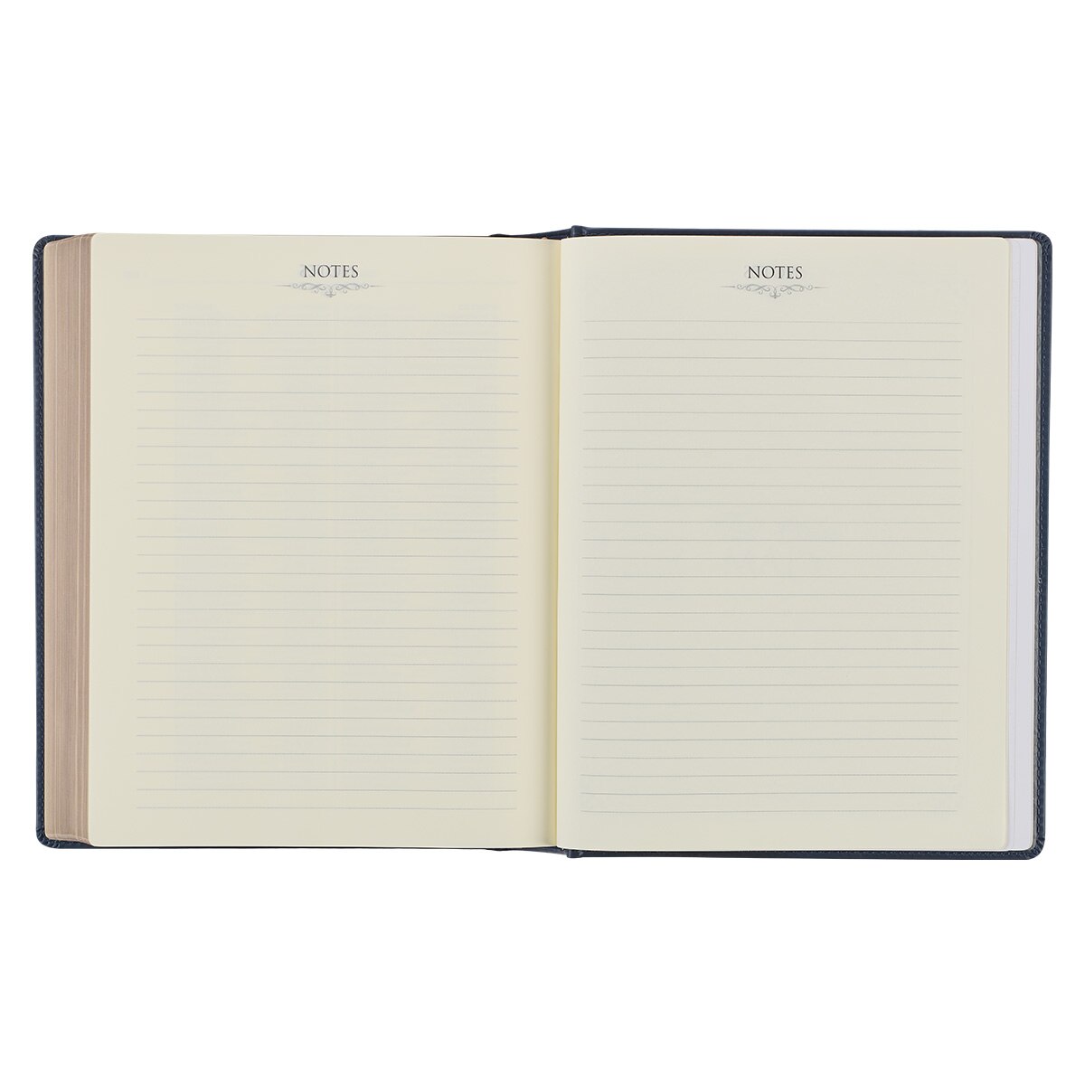 Navy Blue Floral Faux Leather Hardcover Large Print KJV Note-taking Bible