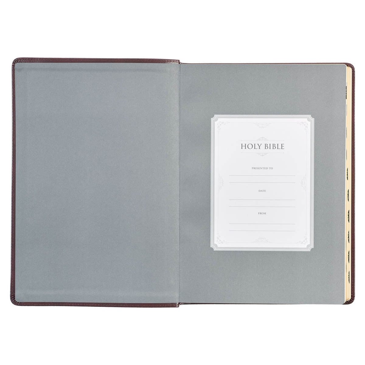 Framed Burgundy Faux Leather Super Giant Print King James Version Bible