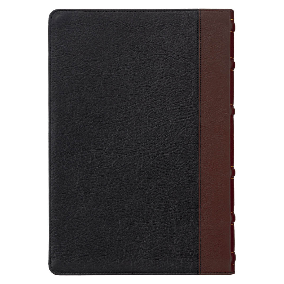 Black and Burgundy Full Grain Leather Large Print King James Version Study Bible with Thumb Index