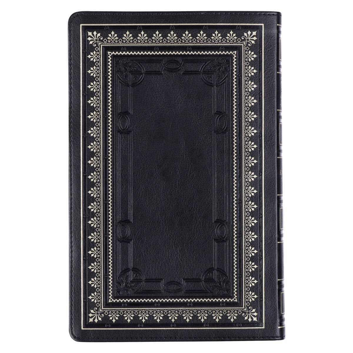 Black Framed Faux Leather King James Version Deluxe Gift Bible with Thumb Index