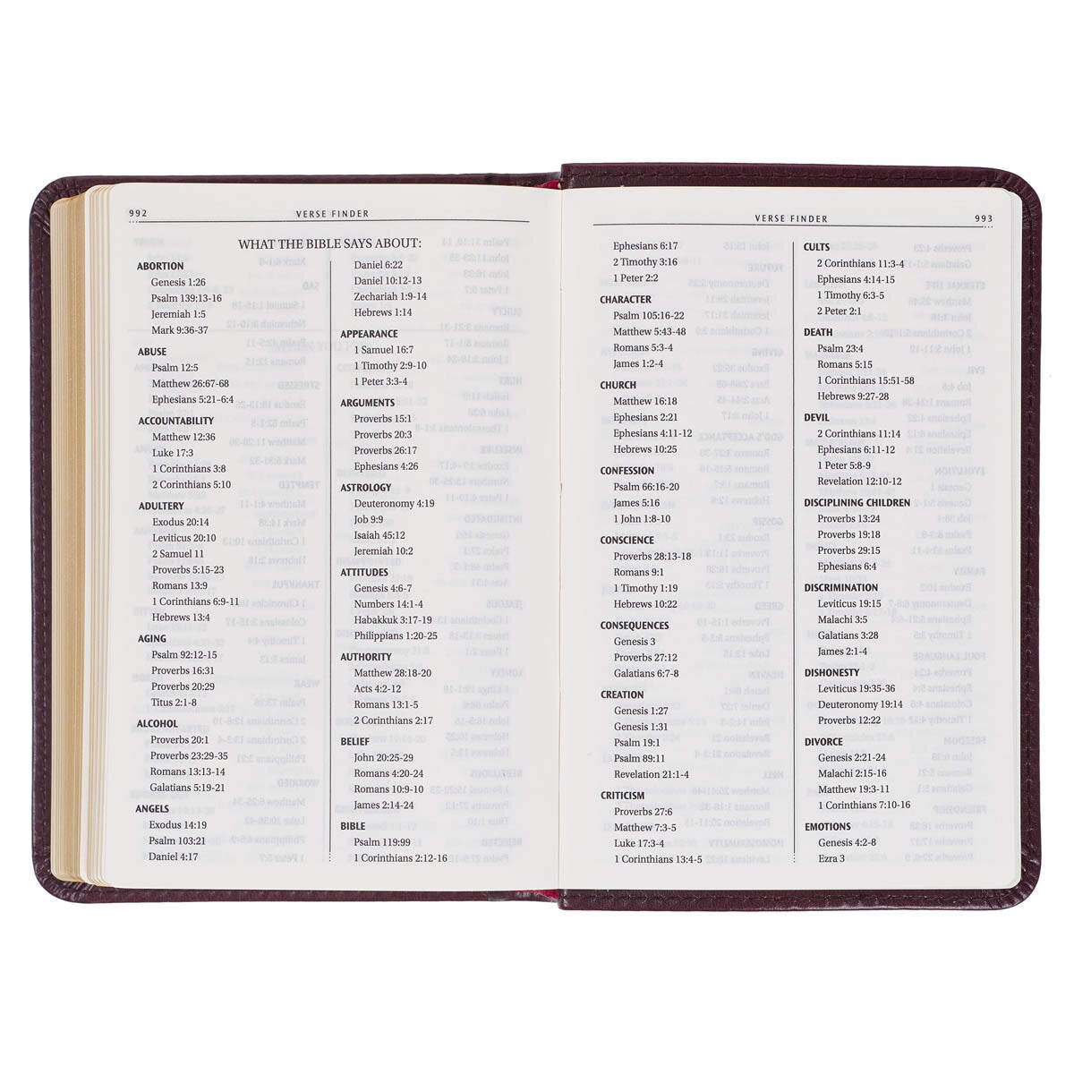 Burgundy Faux Leather King James Version Pocket Bible