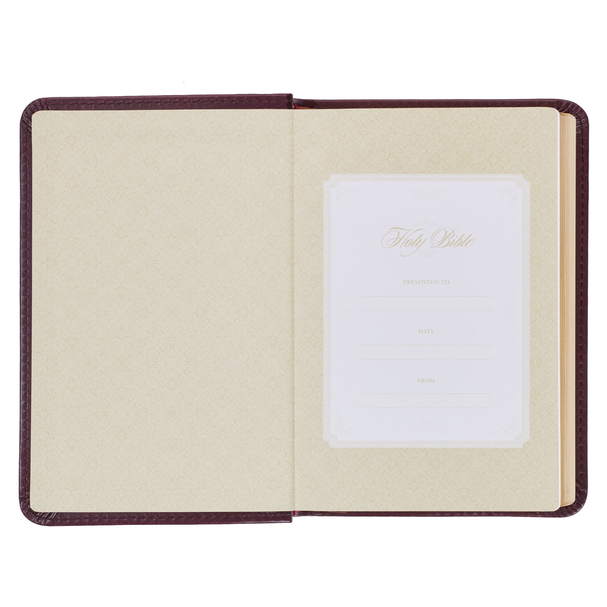Burgundy Faux Leather King James Version Pocket Bible