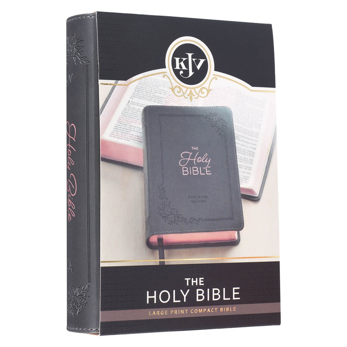Cobalt Gray Large Print Compact King James Version Bible
