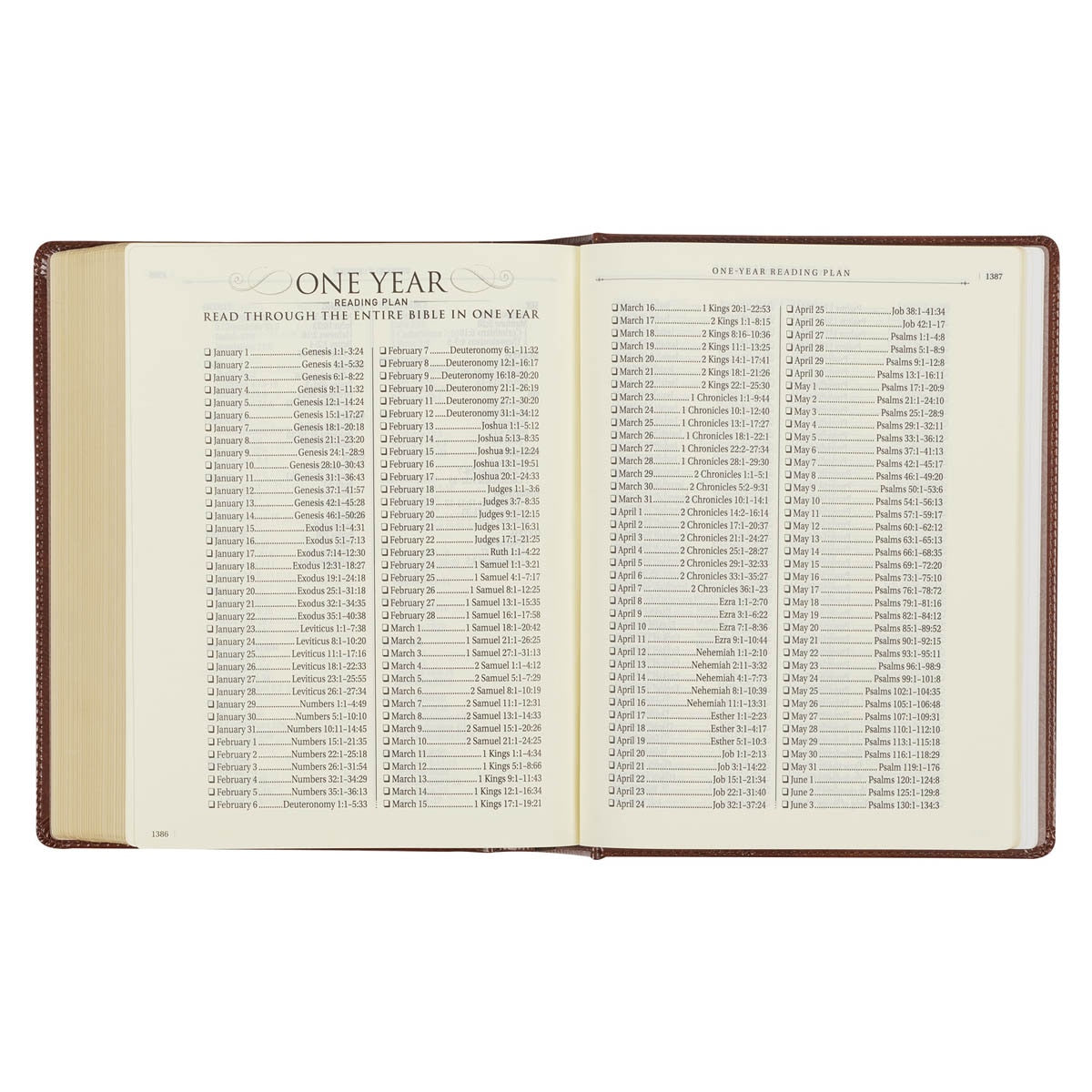 Saddle Tan Faux Leather Hardcover King James Version Note-taking Bible