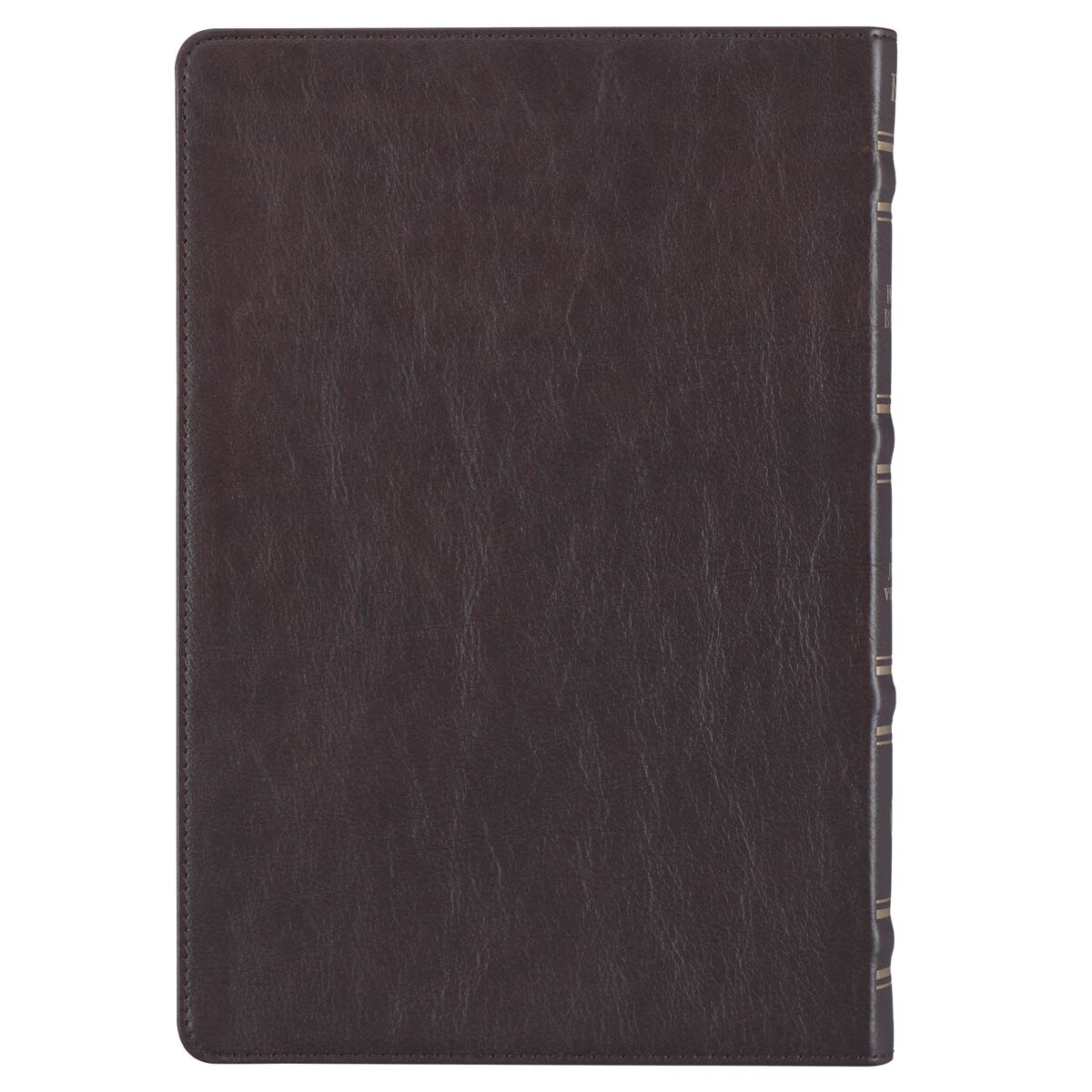 Brown Full Grain Leather Large Print Thinline King James Version Bible with Thumb Index