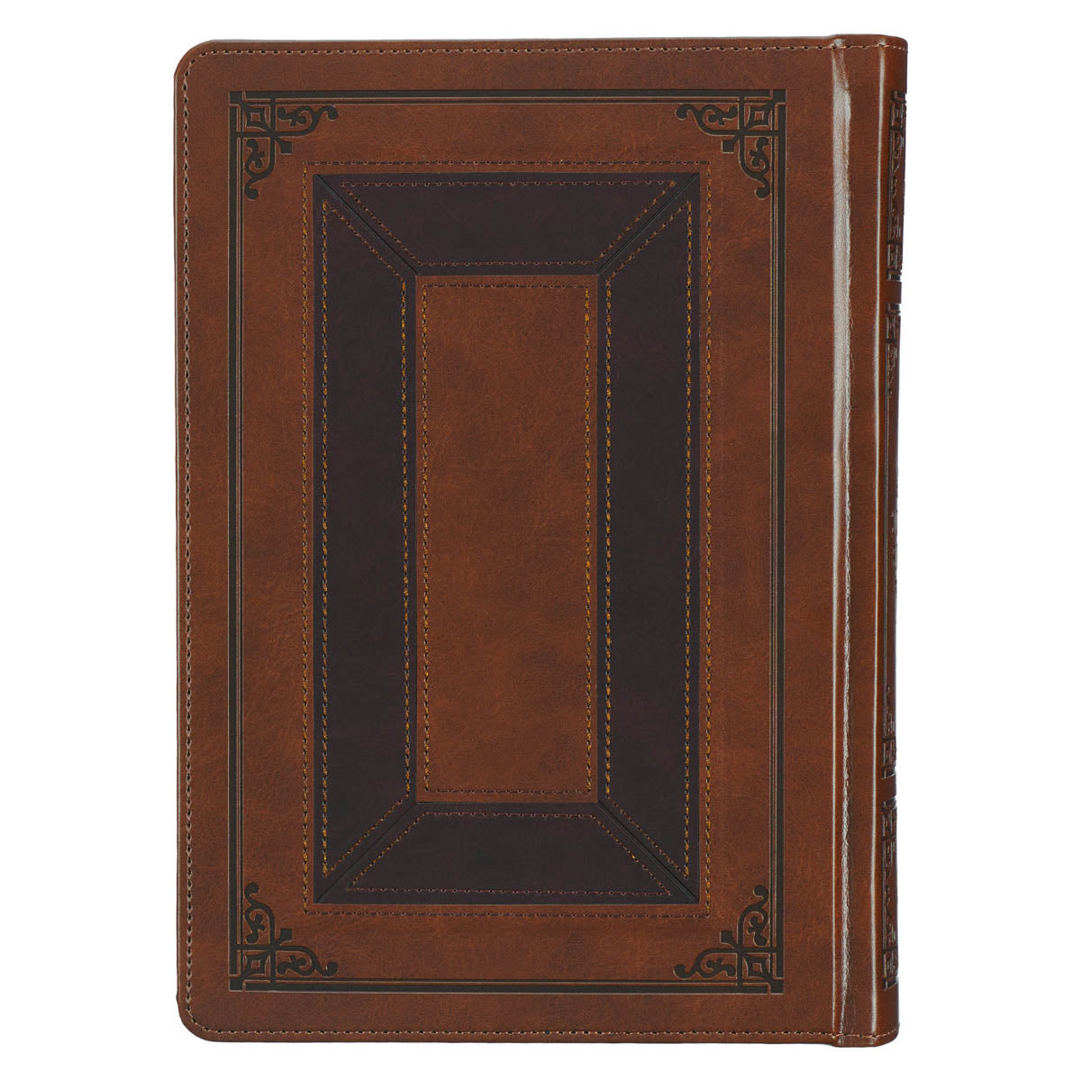 Toffee and Burgundy Faux Leather Hardcover King James Version Study Bible with Thumb Index