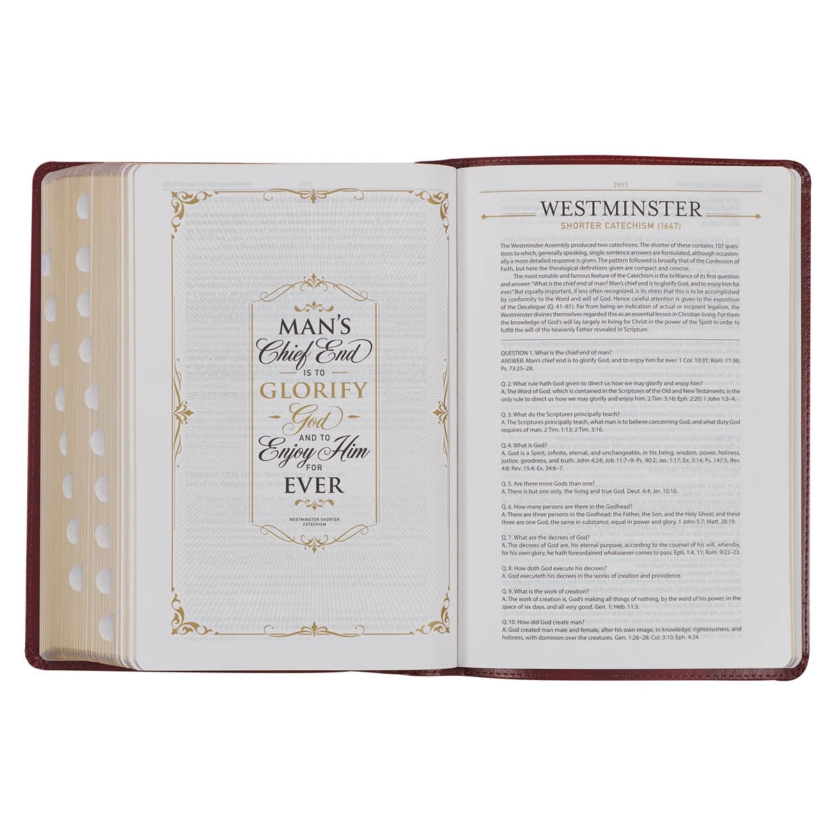 Diamond Grid Saddle Tan Faux Leather King James Version Study Bible with Thumb Index