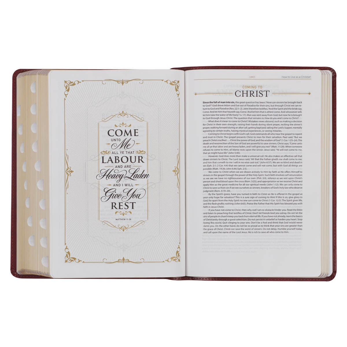 Diamond Grid Saddle Tan Faux Leather King James Version Study Bible with Thumb Index