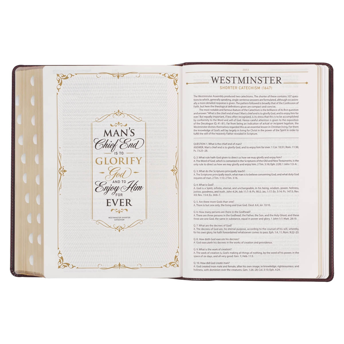 Burgundy and Saddle Tan Faux Leather Large Print King James Version Study Bible with Thumb Index