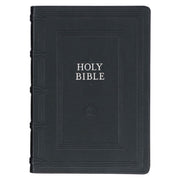 Black Faux Leather King James Study Bible with Thumb Index