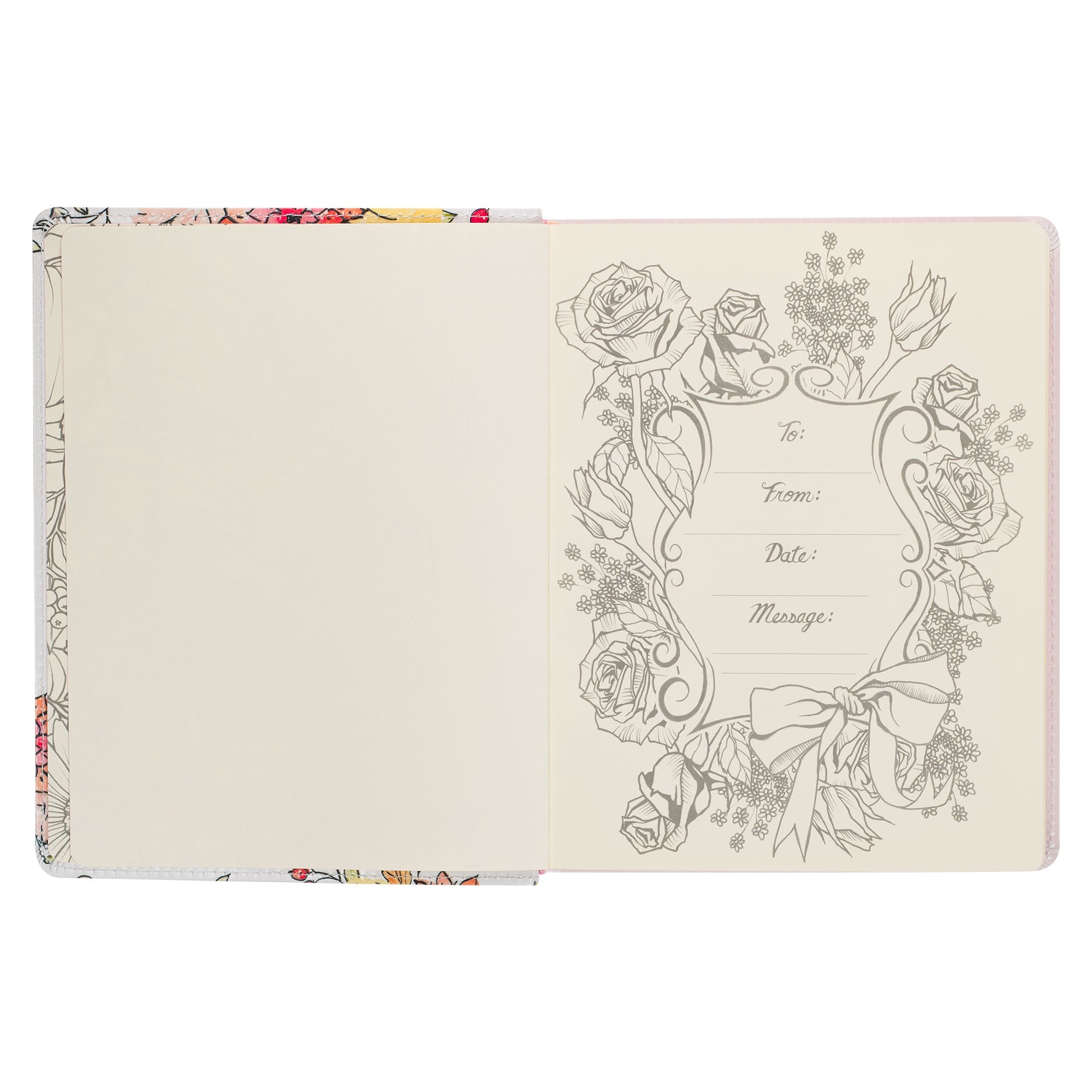 Pearlized White Faux Leather KJV My Creative Bible