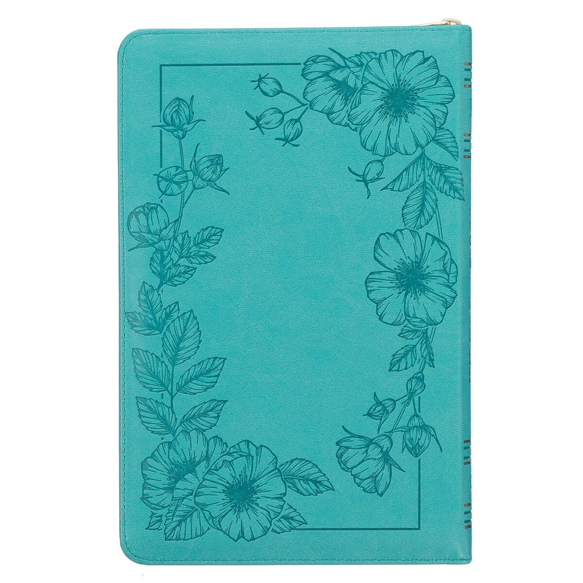 Teal Faux Leather King James Version Deluxe Gift Bible with Thumb Index and Zippered Closure