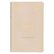 Pearlized Ivory Faux Leather King James Version Deluxe Gift Bible with Thumb Index