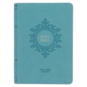 Aqua Blue Large Print Compact King James Version Bible