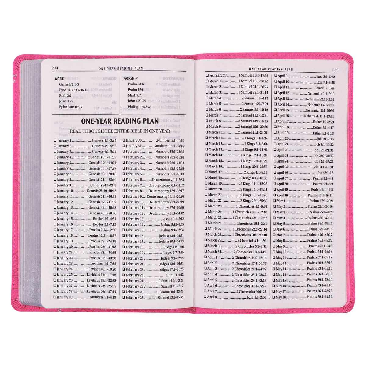 Pearlized Cherry Pink Faux Leather King James Version Gift Edition Bible