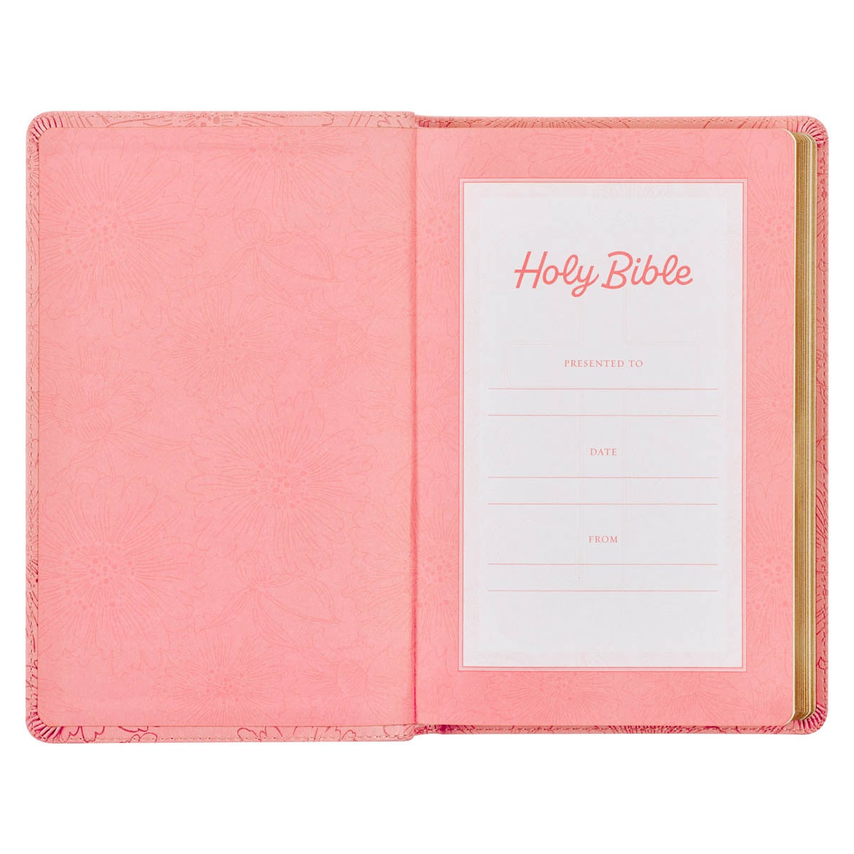 Blossom Pink Faux Leather Gift Edition King James Version Bible