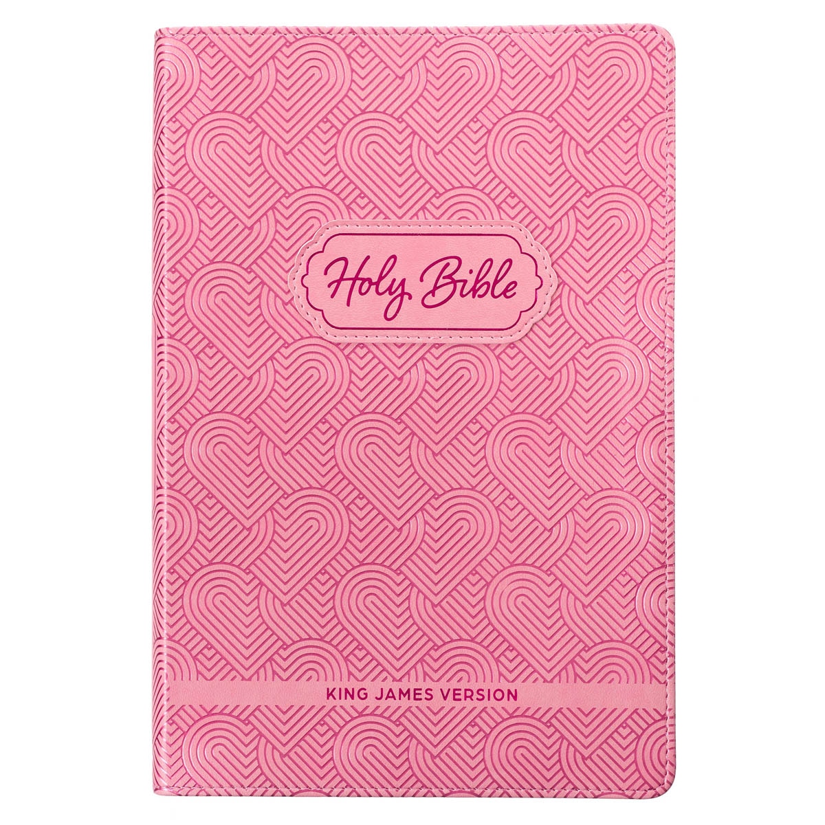 Blossom Pink Heart Faux Leather King James Version Kid's Bible