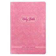 Blossom Pink Heart Faux Leather King James Version Kid's Bible