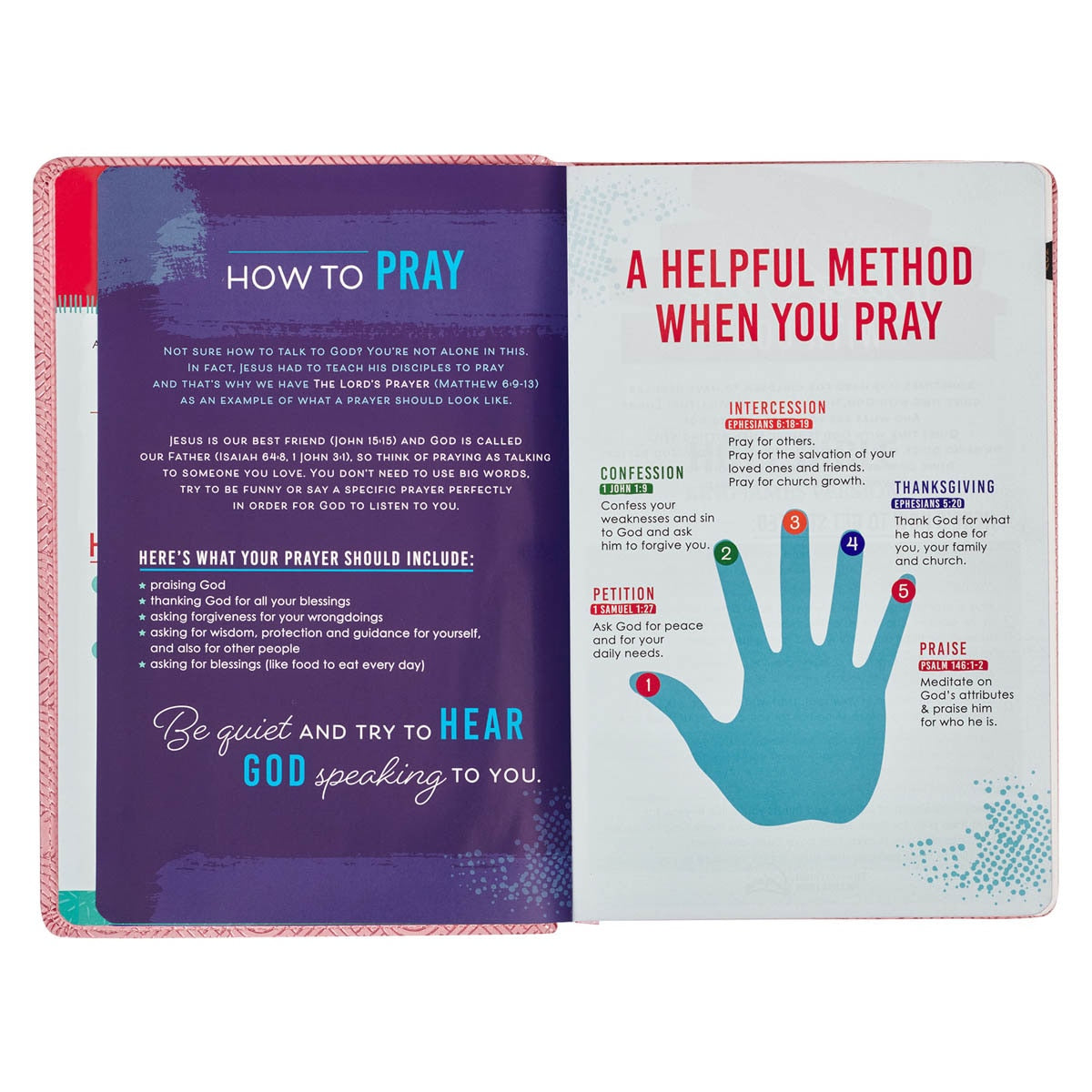 Blossom Pink Heart Faux Leather King James Version Kid's Bible