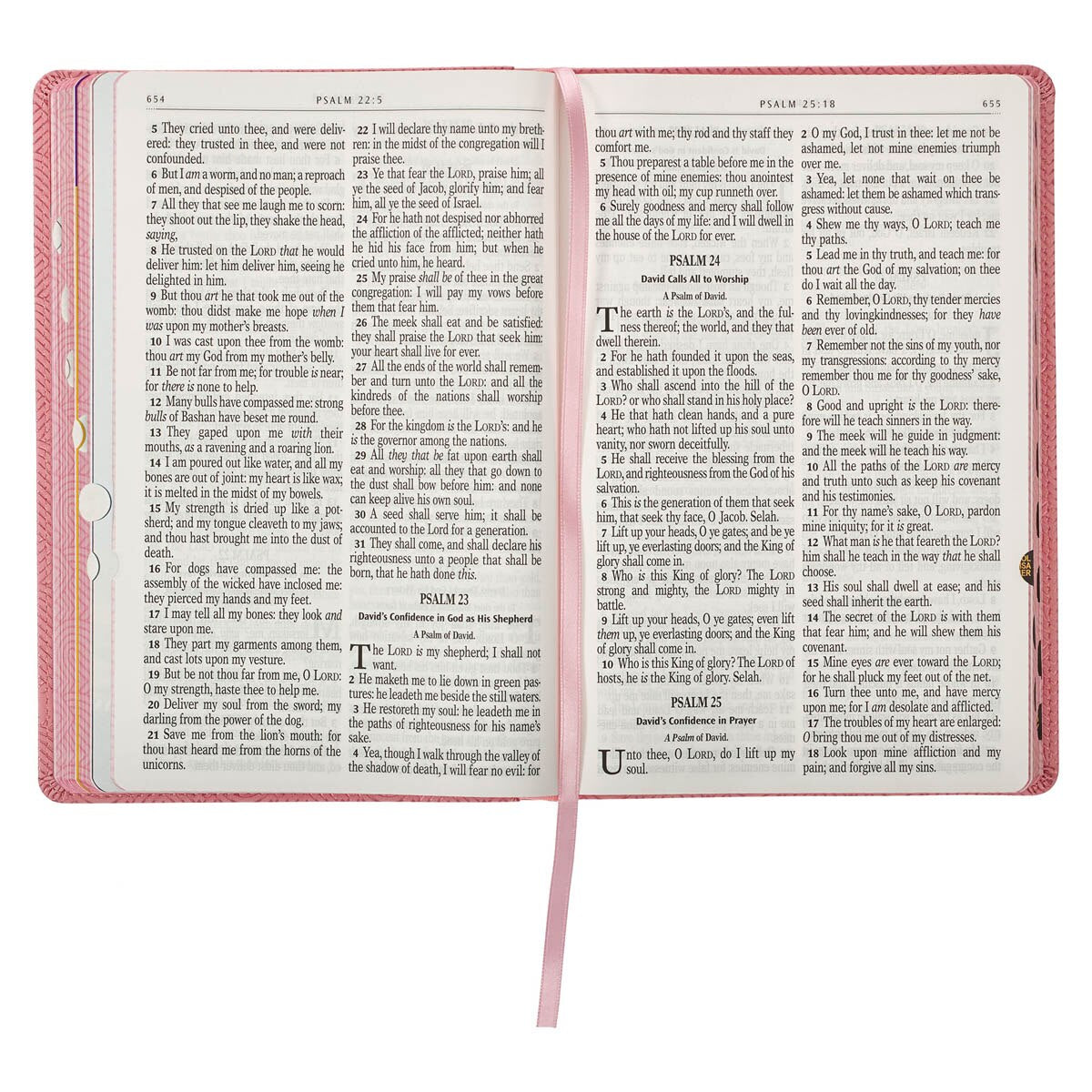 Blossom Pink Heart Faux Leather King James Version Kid's Bible