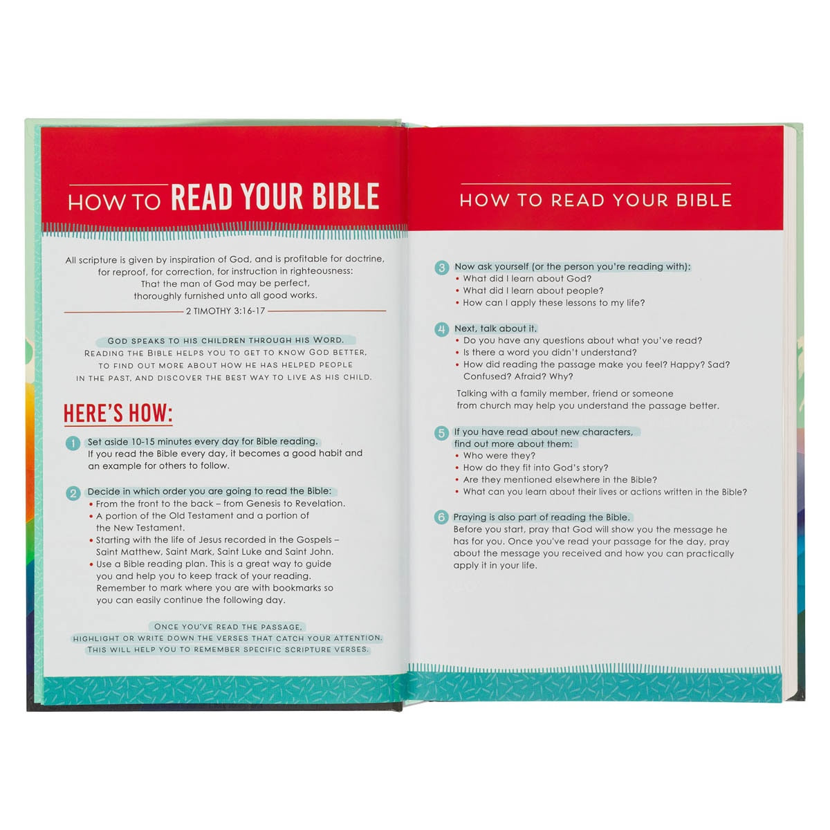 Colorful Hardcover Kid's King James Version Bible
