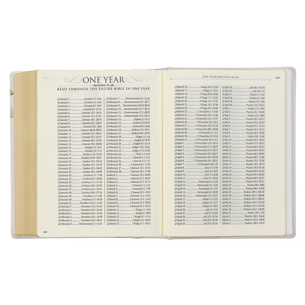 Feather Gray Floral Faux Leather Hardcover King James Version Note-taking Bible